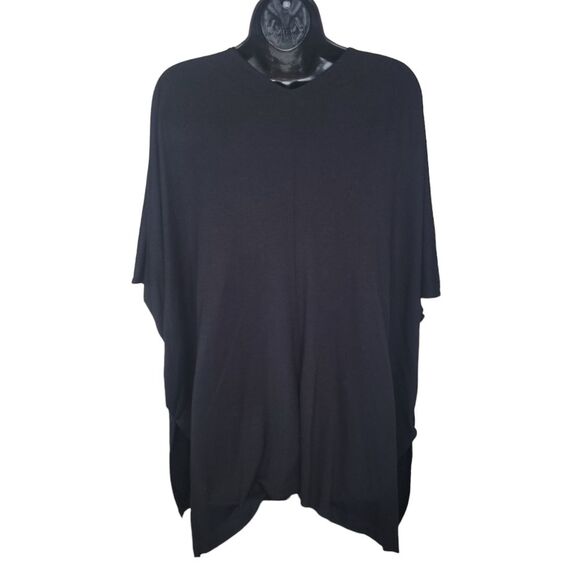 Susan Graver Weekend Black Jersey Knit Relaxed Cardigan size XS - Picture 3 of 8